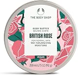 The Body Shop British Rose Body Butter 200ml – Vegan Formula, 96H Moisture