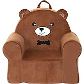 MOMCAYWEX Cuddly Toddler First Chair, Premium Character Chair, Brown, 18 Month up to 3 Years