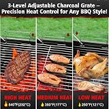 Sunlifer Charcoal BBQ Grill Smoker Barrel Portable Large view 5