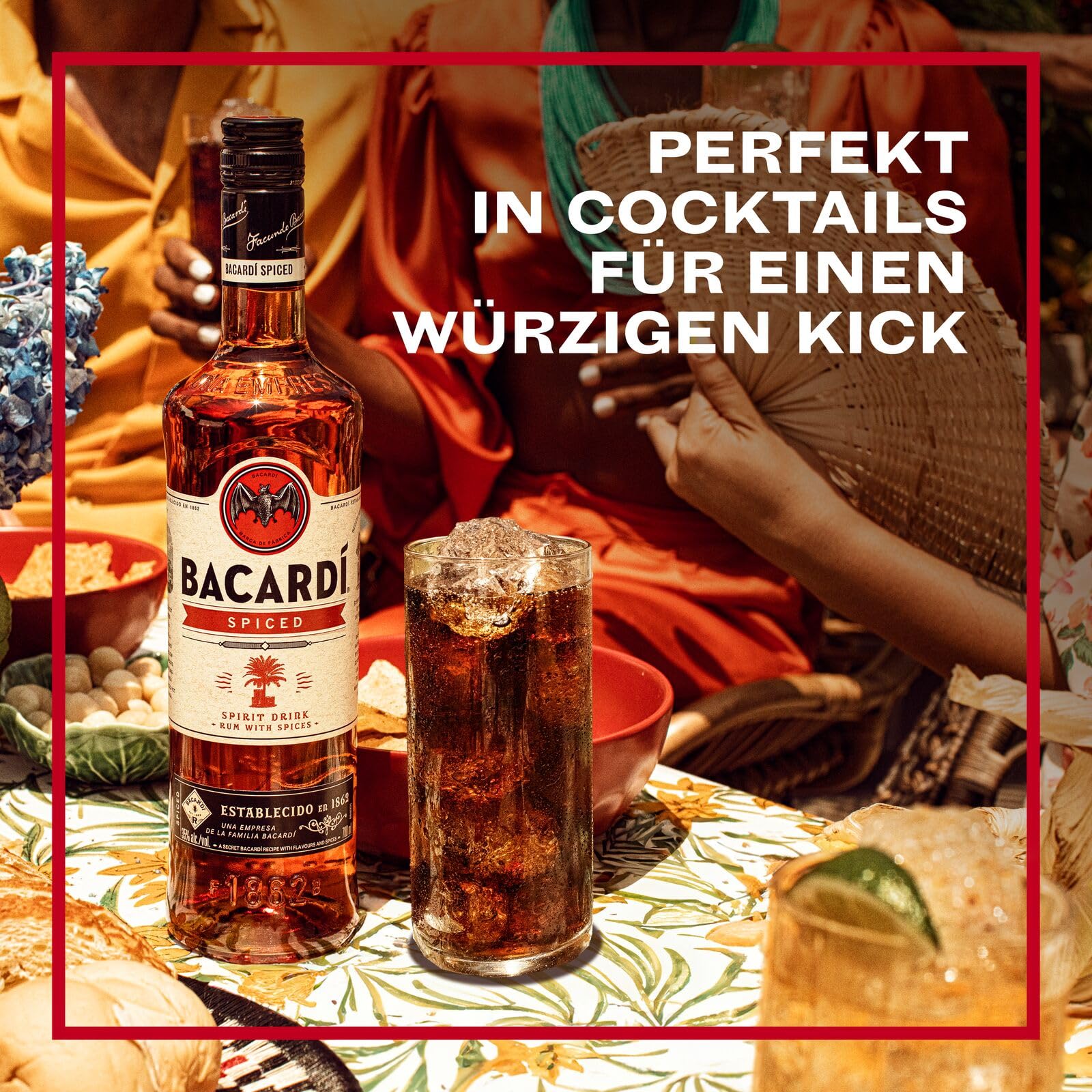 BACARDÍ Spiced, 35% Vol., 70 cl/700 ml, Premium-Spirituose aus fassgereiftem Rum, veredelt mit natürlichen Aromen und Gewürzen 5