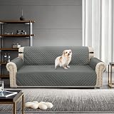 Granbest Waterproof 3 Seater Sofa Cover Non-Slip Elastic Straps Chocolate view 2