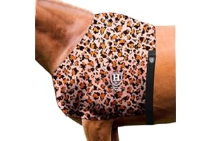 Harrison Howard Horse Stretchy Shoulder Guard Anti Rub Bib for Horse Classic Leopard L