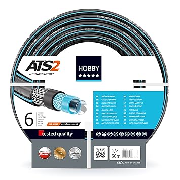 H2O-Flex Gartenschlauch - 1/2' Gartenschlauch 6-Lagig, Anti Twist Schlauch 50 m