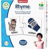 Learning Journey International Match It! - Rhyme - 30 Self-Correcting Rhyming Words with Matching Images for Emerging Readers, Multicolor