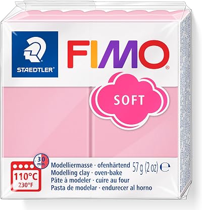 Staedtler Fimo Soft 8020 T21 Strawbery Cream 57g Polymer Modelling Clay