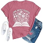 TUPOSU Womens Book Reader Shirt Reading Teacher T-Shirt Wildflower Librarian Tee Tops