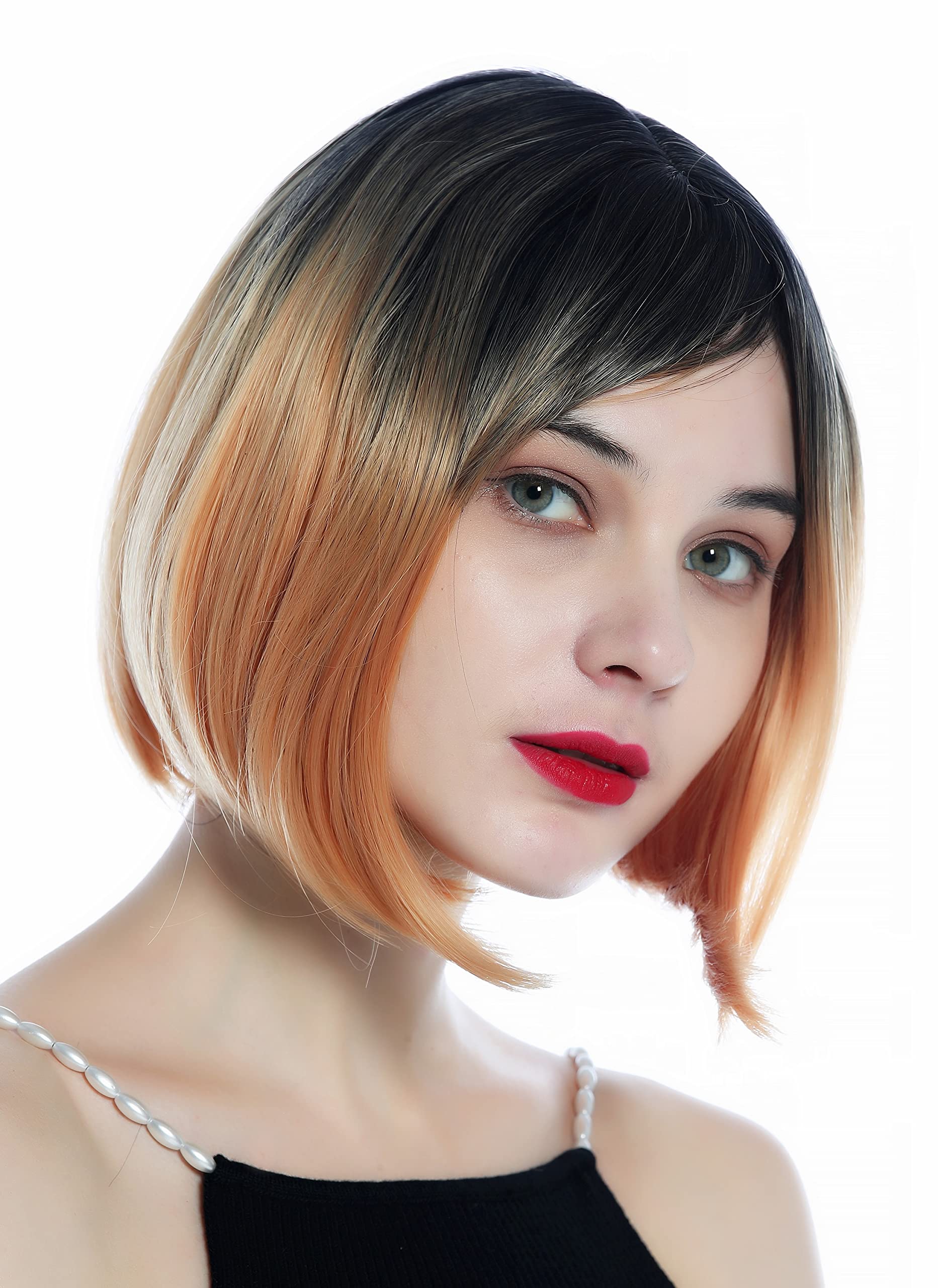 WIG ME UP - SZL0583-T-010 Women's wig short bob epxressive ombre colour black to coppery blond