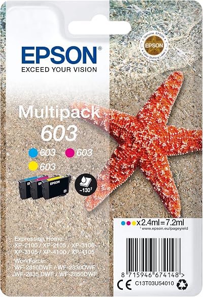 Epson Multipack 603 Ink 3-colours Yellow Cyan Magenta Original