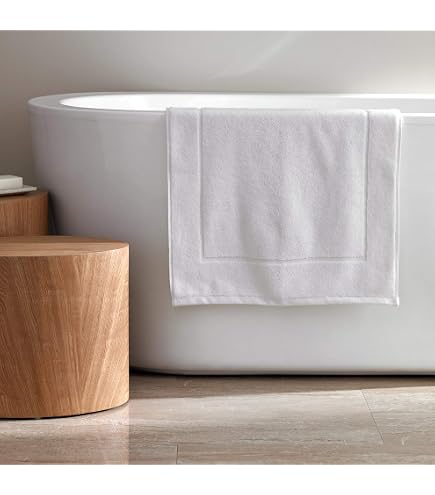 Tappetino Da Bagno In Spugna Di Puro Cotone 1000gsm Bianco - King Of Cotton