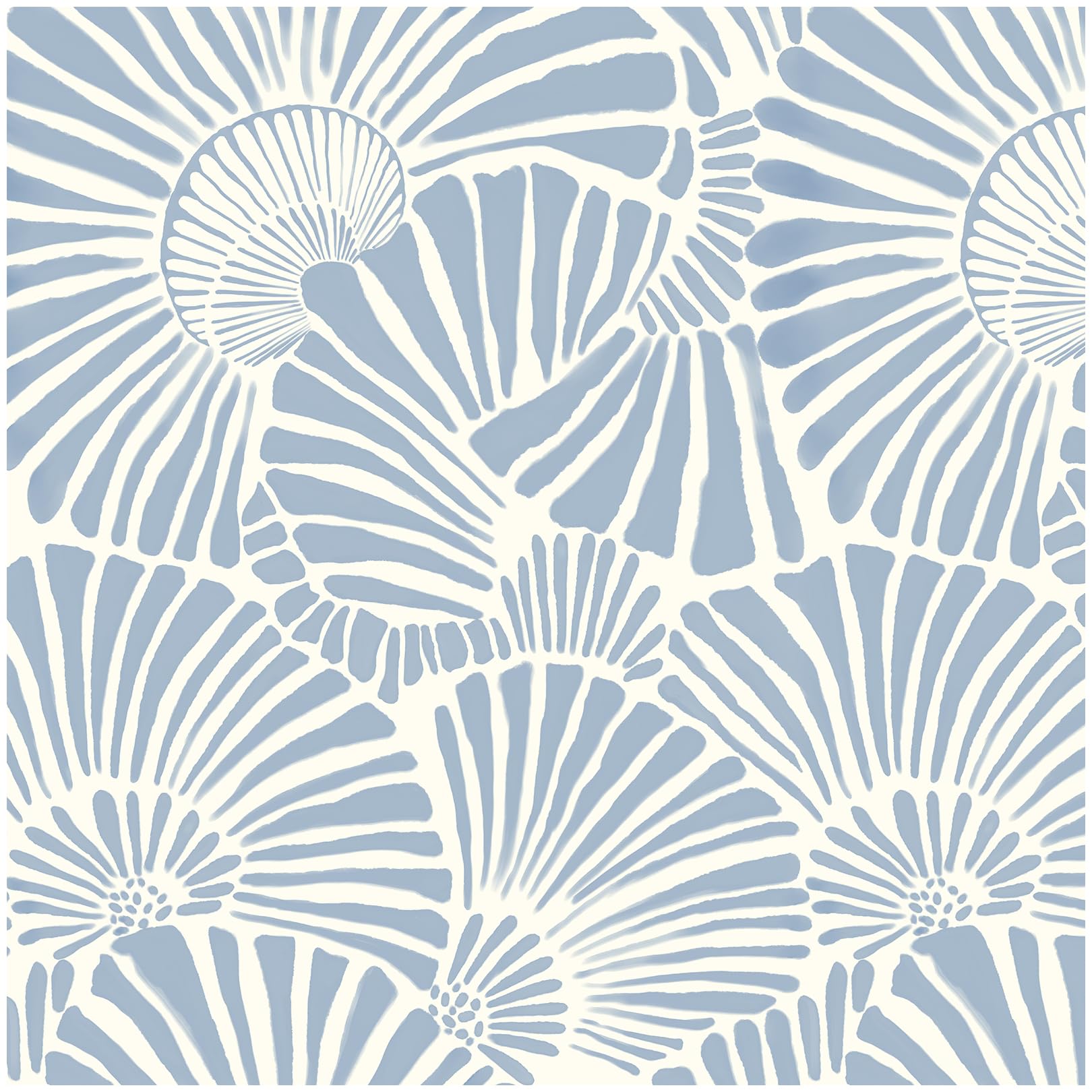 Photo 1 of White and Blue Wallpaper Peel and Stick Wallpaper Boho 17.3"×197" Modern Wallpaper Self Adhesive Removable Wall Paper for Bedroom Blue Contact Paper for Cabinets Drawers Shelf Home Decor Vinyl Film