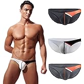 Maiclaice Men's Bikini Ice Silk Underwear Classic Low Rise Briefs