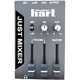JUST MIXER X 3-Channel Pocket Audio Mixer - Supports Condenser &amp; Dynamic Mics with 48V/1.5V Power, Onboard EQ Tuning, 48kHz/16-bit USB Audio Output for PC/Mac