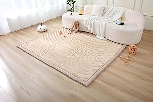 HAKUNA MATTE Stylish Coral Baby Play Mat for Floor 47" x 67" Arches – Soft 1" Thick High-Density Memory Foam Nursery Rug,Kids Rug with Non-Slip Backing for Crawling & Playing, Playroom Rug, Kids Carpet