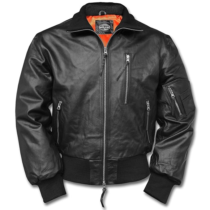 Mil-Tec BW Lederjacke Flieger schwarz
