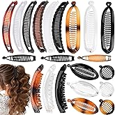 Strong Hold for Workouts & Thick Hair, 21pcs Banana Hair Clips for Women - 7 Styles Volumizing Claw Clips by Hapdoo, Secure Grip for All Hair Types