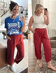Xiaoxuemeng Womens Baggy Wide Leg Pants Casual