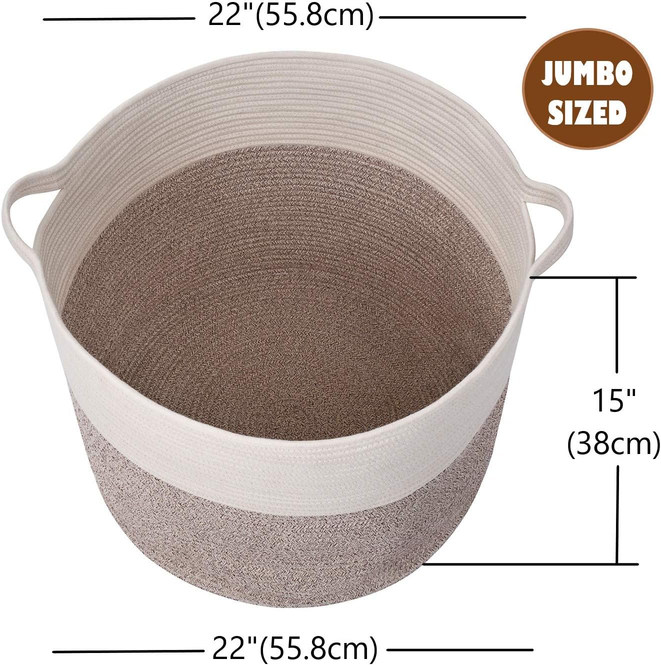 Kids Toys Living Room Or Bathroom Decor Blankets Baby Nursery Organizer Or Hamper Bambiso Jumbo Cotton