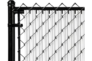 Ridged Slats Made in America Slat Depot Single Wall Bottom Locking Privacy Slat for 3', 4', 5', 6', 7' and 8' Chain Link Fence (4ft, White)