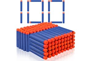 Milifox 100 Pcs Foam Bullets,Nerf Gun Bullets Refill Bullets for Nerf N-Strike Elite Darts Refill,EVA Non-Toxic Material Firm