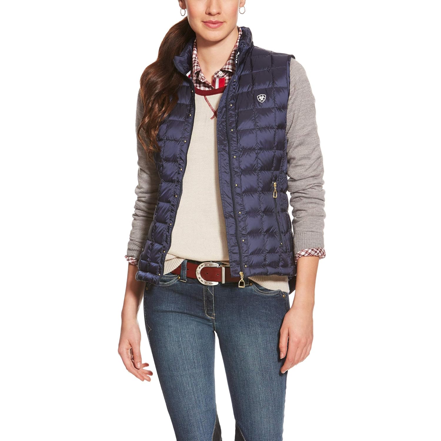 Buy Ariat Women's Ideal Trio Vest, Navy, Medium at Amazon.in