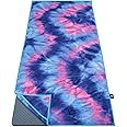 Ewedoos Yoga Towel Yoga Mat Towel with Anchor Fit Corners Non Slip Yoga Towels Hot Yoga Towel Yoga Pilates Workout Camping