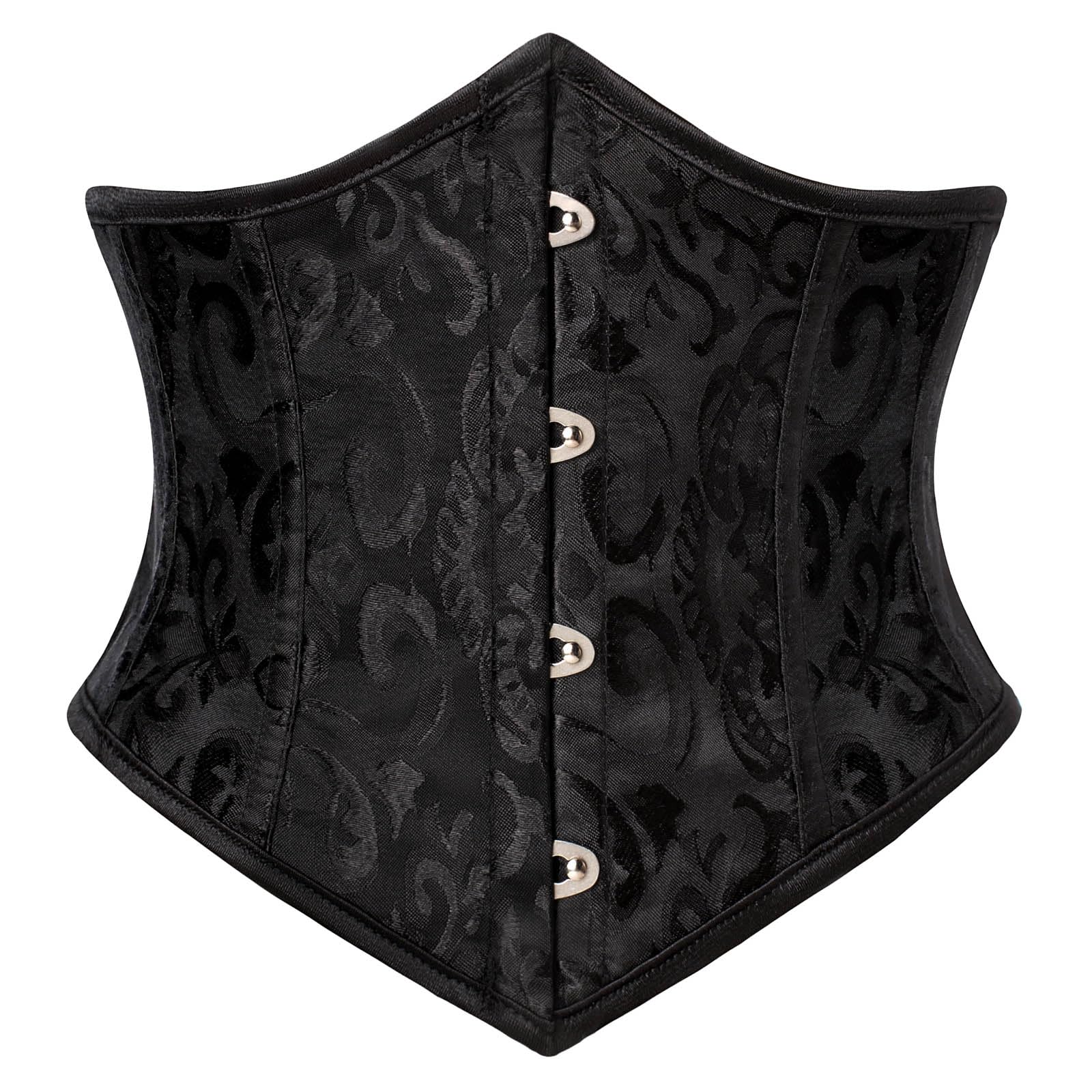 View 1 of *** CHECK ALL PHOTOS***. Scarlet Darkness Corset Belt for Women Fishbone Wide Waist Corset Pirate Belt Black Jacquard Size 10