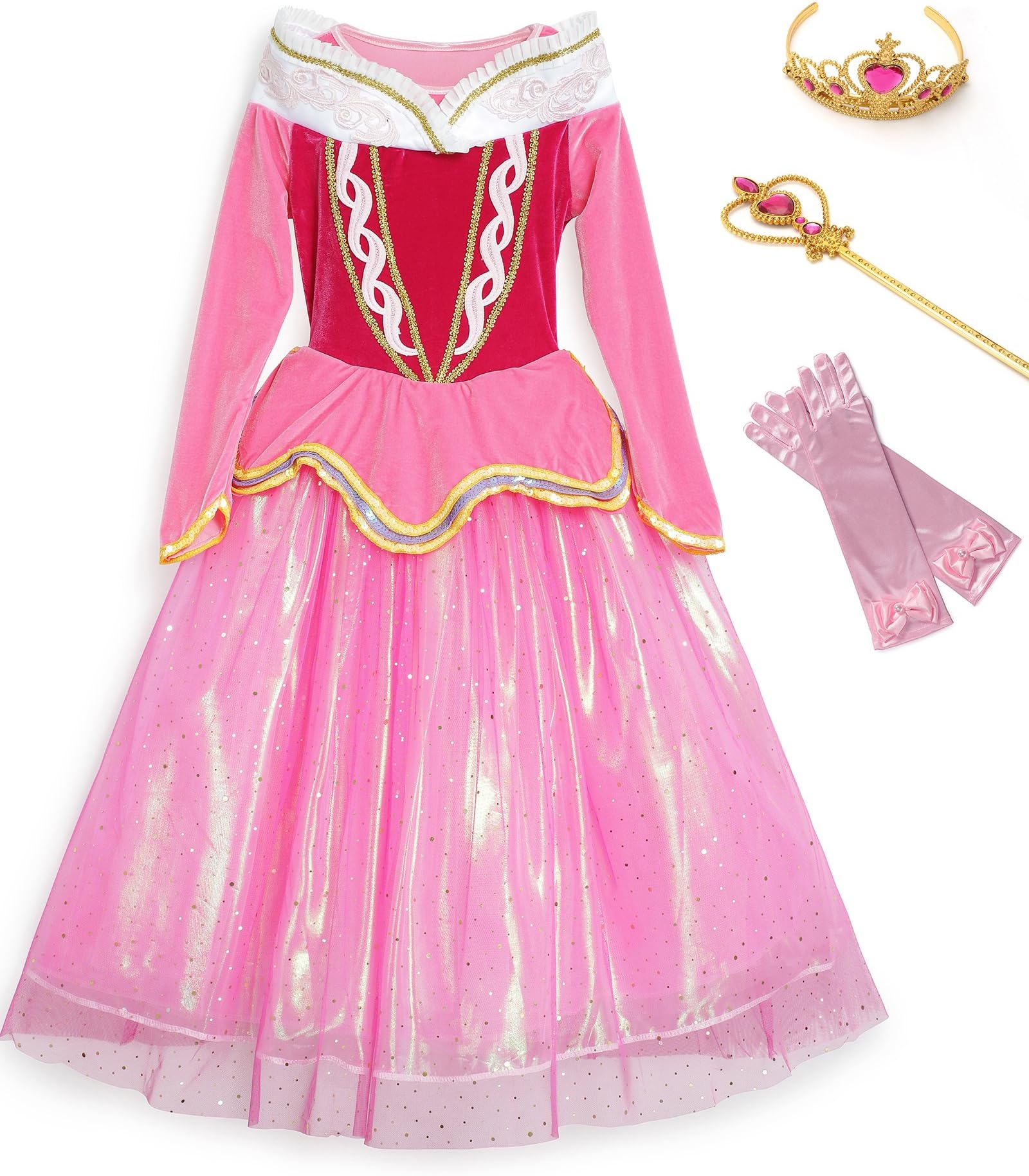 DOCHEER aibeiboutique Sleeping Beauty Princess Party Girls Costume Dress