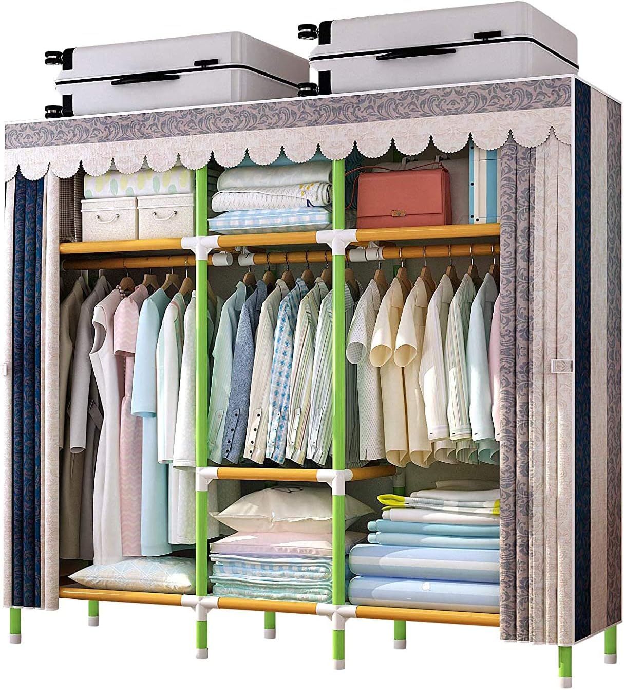 YOUUD Wardrobe Storage Closet Portable Closet Shelves, Closet Storage
