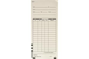 Lathem Time Cards, 2 Sided, Numbered 1-100, 100 per Pack, 7-Feet, White (LTHE7100)