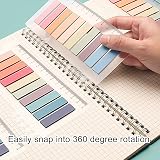 Udewo 600 Pcs Sticky Tabs Transparent Morandi Color with Ruler 4.5x1.2cm view 5