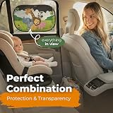 CARAMAZ Car Window Shades for Baby 48x30 cm Safari Pack of 2 with Suction Cups view 4