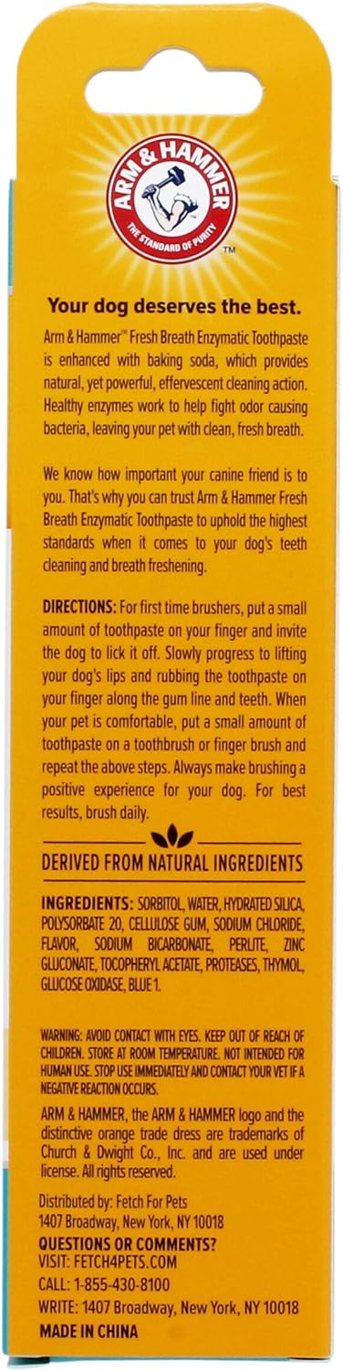 Arm & Hammer Fresh Breath Enzymatic Toothpaste for Dogs Vanilla Ginger 67.5 g (Pack of 1) - Image 3