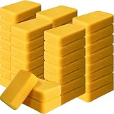 Tioncy 48 Pcs Large Sponges Bulk Car Cleaning Foam Commercial, Yellow | 7.5x5.5x1.9 Inch, Heavy Duty for Dishes Tile Bike Grouting, Multi-purpose Washing Foam for Kitchen Bathroom Home Household