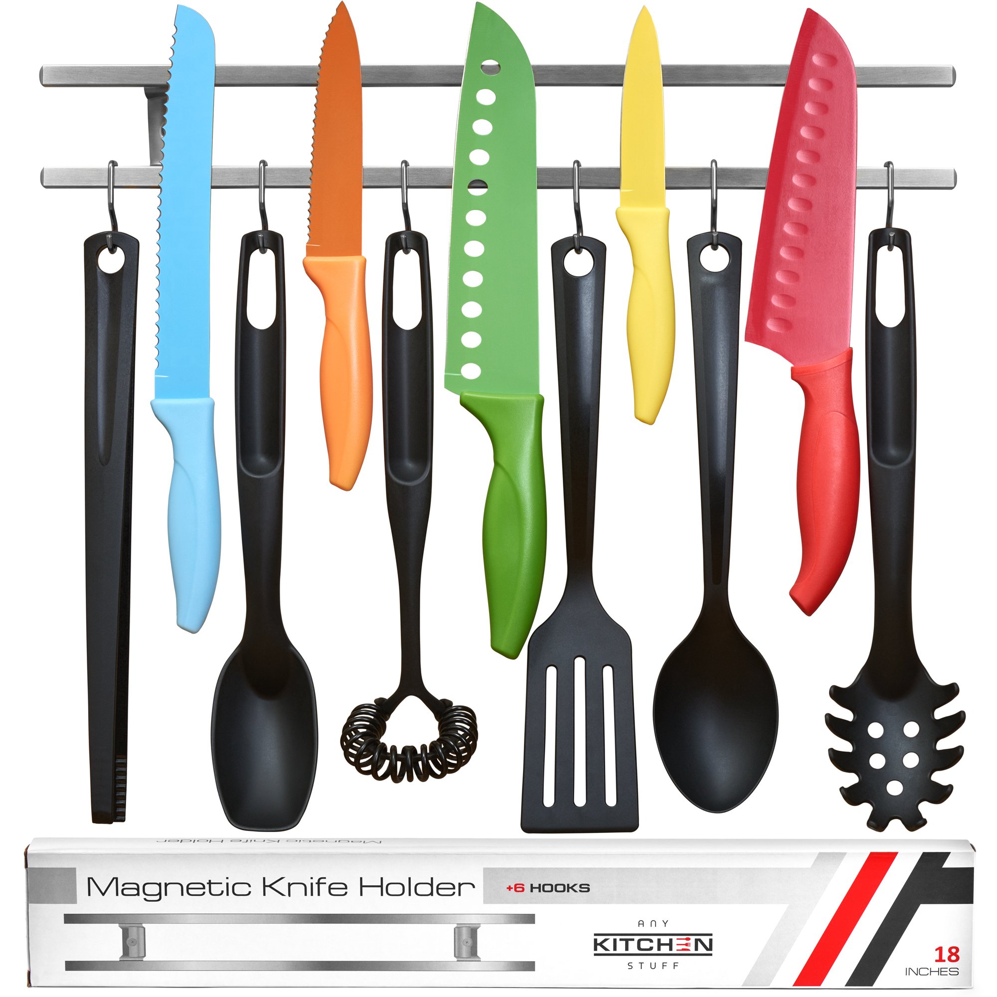 Knife Holder, Stainless Steel 18Inch Knife Rack with
