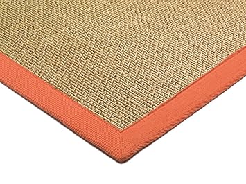 Modern Natur Orange Modisch 100 Sisal Strapazierfahige Eingefasst
