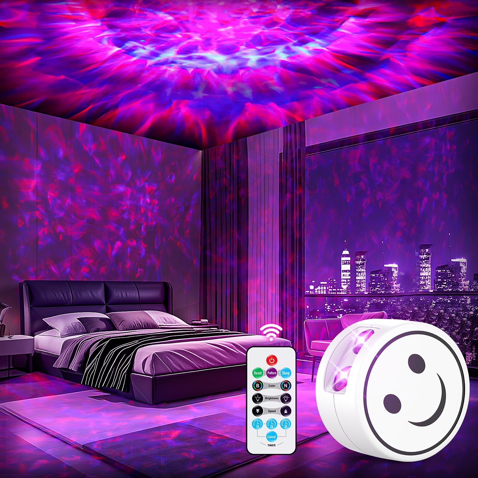 Photo 1 of Galaxy Projector for Bedroom, Galaxy Light Projector with 41 Lighting Modes, Night Light for Kids, Nebula Lamp with Timer and Remote,Gift for Teens, Gifts for Girls, Boys, Adults, Christmas, Birthday