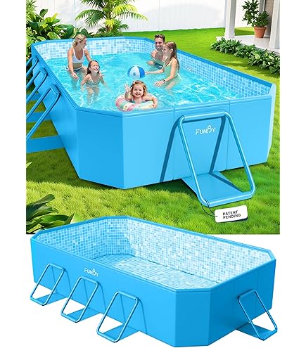 Amazon.com: Large Foldable Swimming Pool - Collapsible Family