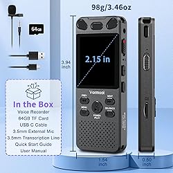 96GB Digital Voice Recorder with Playback - 110