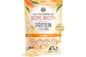 Paradise Naturals 100% Grass-Fed Natural Beef Bone Broth Powder + Active Probiotics, Collagen, 15g Protein, Non-GMO, Low Sodium, Gut Health, Paleo, Keto, Gluten-Free, for Healthy Skin, Hair, Joints