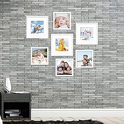 Hongkee 8x8 Picture Frames with Real Glass, White