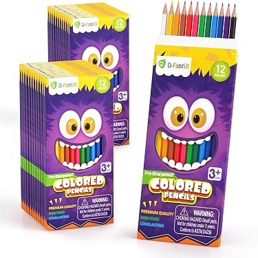 LTHERMELK 12 Pièces Crayon Créatif pour Enfants, Crayons Empilables
