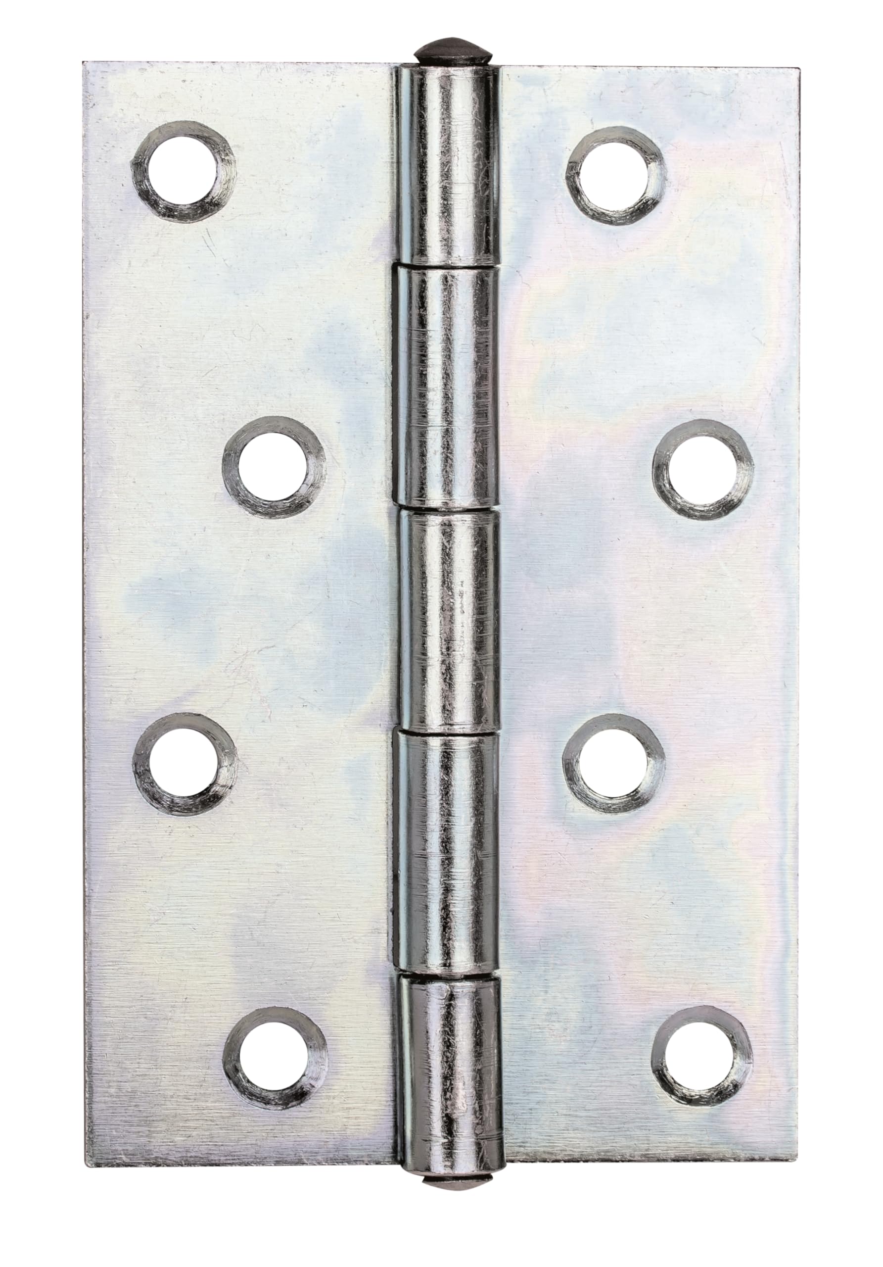 Half-Width Hinge with Riveted Stainless Steel Pin 101 x 65 mm / 20 STK. Oberflaeche: galvanisch Gelb verzinkt