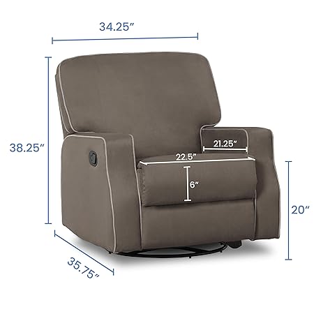 delta children dexter nursery recliner swivel glider chair
