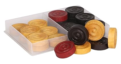 KD Synco Carrom Coin Carrom Board Accessory Approved & Used in National Tournament Held by Carrom Federation of India (Commander)