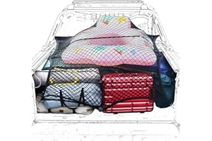 KAISHENGYUAN Truck Bed Net, Double-Layer Elastic Cargo Net Stretchable Mesh Organizer for Pickup, Suitable for Daily Light Loads of Trucks, Up to 2X Elastic from 4'x4’ Stretches to 7‘x 7’