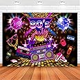 Mehofoto 80s Party Backdrop Retro Style 80's Party Decorations Back to 80s Birthday Party Background 1980's Disco Party Decoration Photobooth Props 7x5 ft