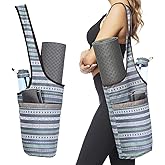 Ewedoos Canvas Yoga Mat Bag Fits Most Mats Yoga Bag with Large Storage Pockets to Hold More Accessories Ideal for Pilates Workout Gifts & Travel