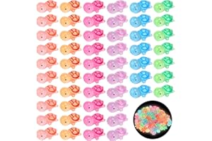 Guiqulai 60 Pcs Mini Turtles Luminous Tiny Turtle Mini Resin Animals Sea Turtles Figures Marine Animals Miniature Figures Sea