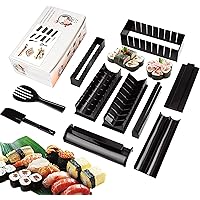 Sushi Making Kit, 10 Pieces Sushi Maker Set Complete with 8 Sushi Rice Roll Mold Shapes 1 Fork 1 Spatula DIY Home Sushi…
