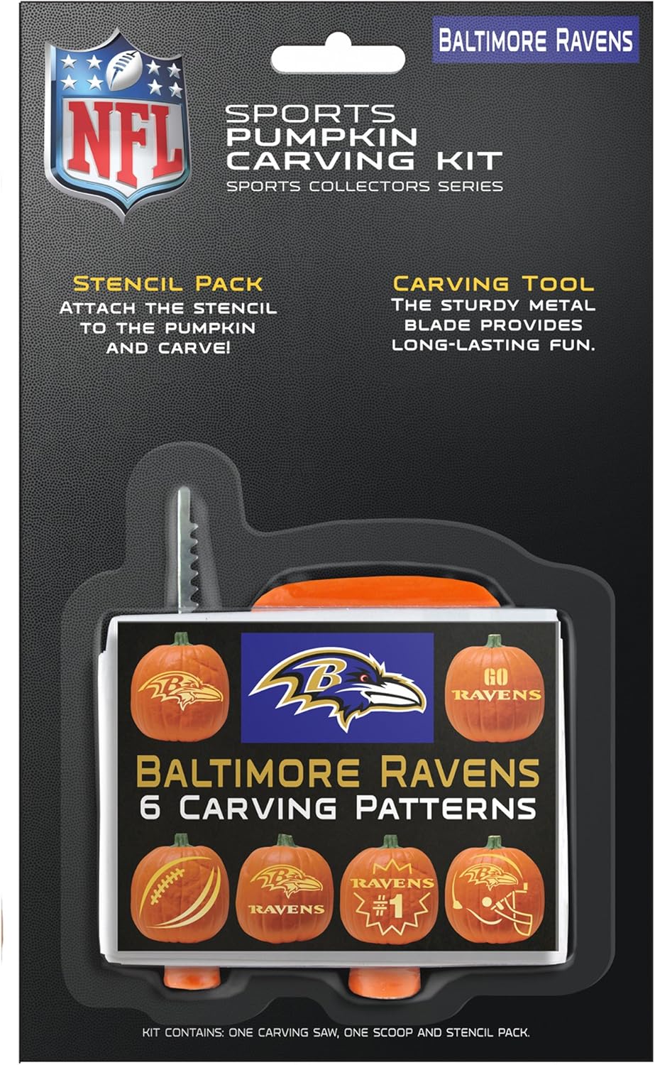 Nfl Baltimore Ravens Pumpkin Carving Kit Amazon Ca Sports Outdoors